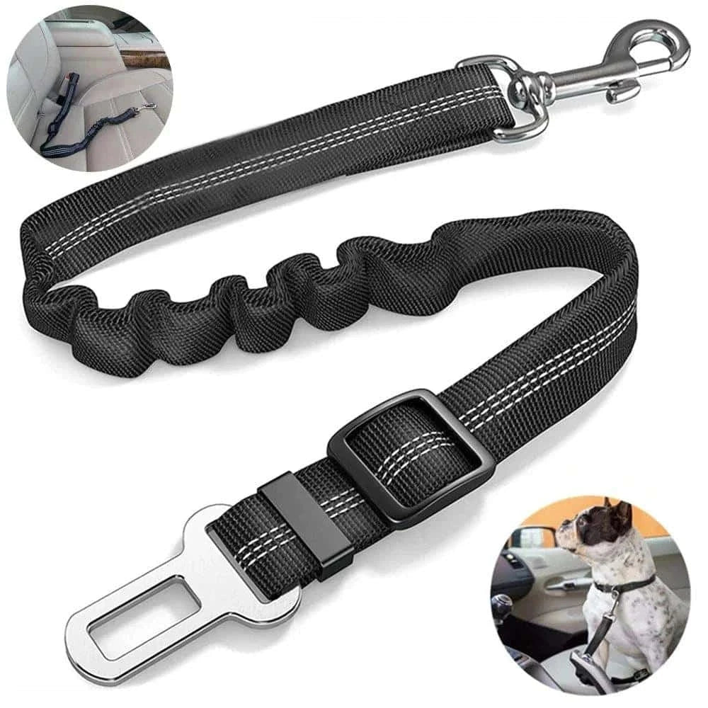 Durable Nylon Dog Seat Belt - Adjustable & Reflective.