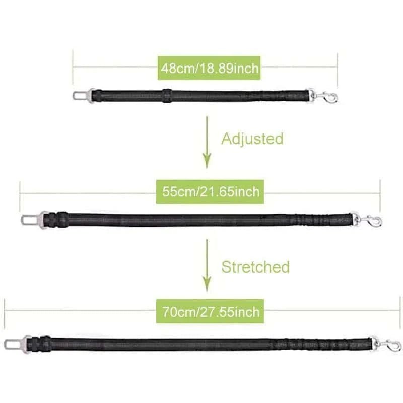 Durable Nylon Dog Seat Belt - Adjustable & Reflective.