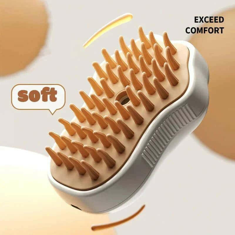 Electric Cat Steam Brush – 3-In-1 Pet Grooming Comb.