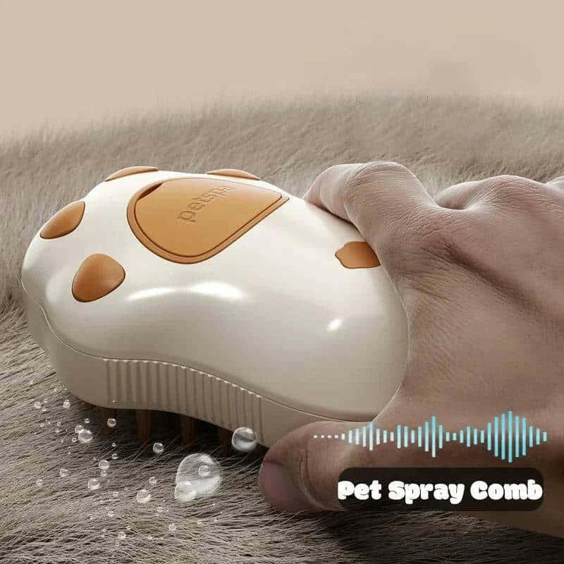 Electric Cat Steam Brush – 3-In-1 Pet Grooming Comb.