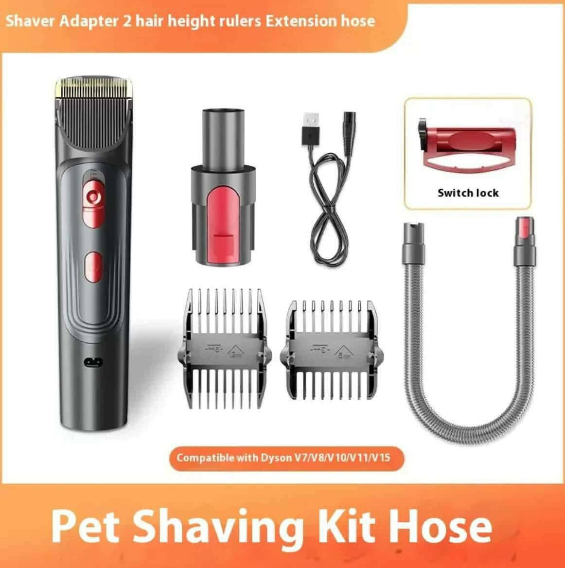 Full Series Pet Shaver Comb Suit with Hair Suction Head for Dogs and Cats.