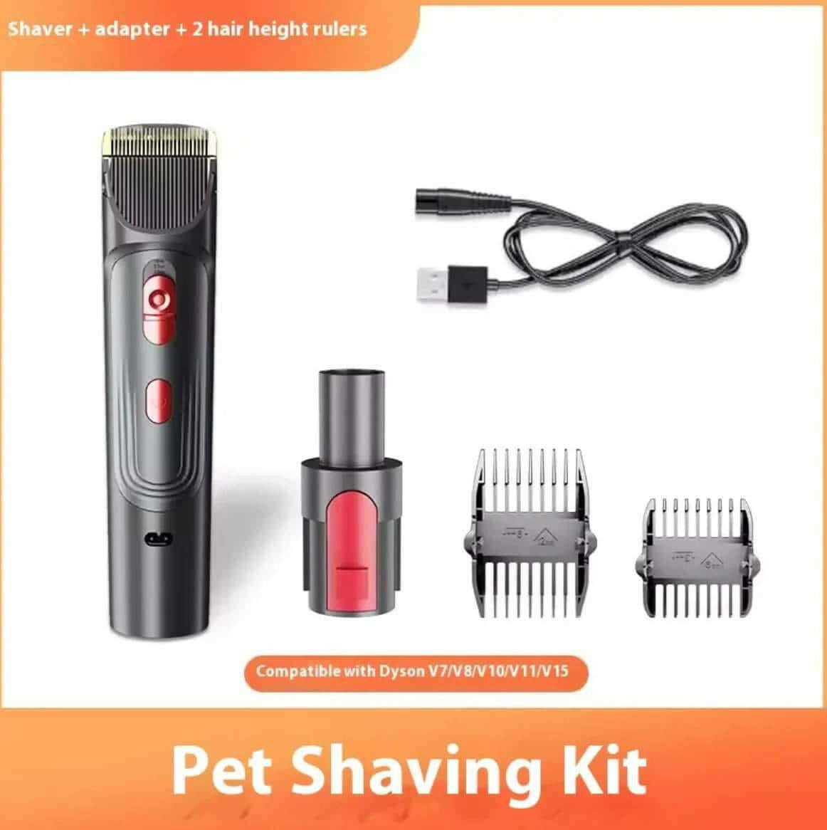 Full Series Pet Shaver Comb Suit with Hair Suction Head for Dogs and Cats.