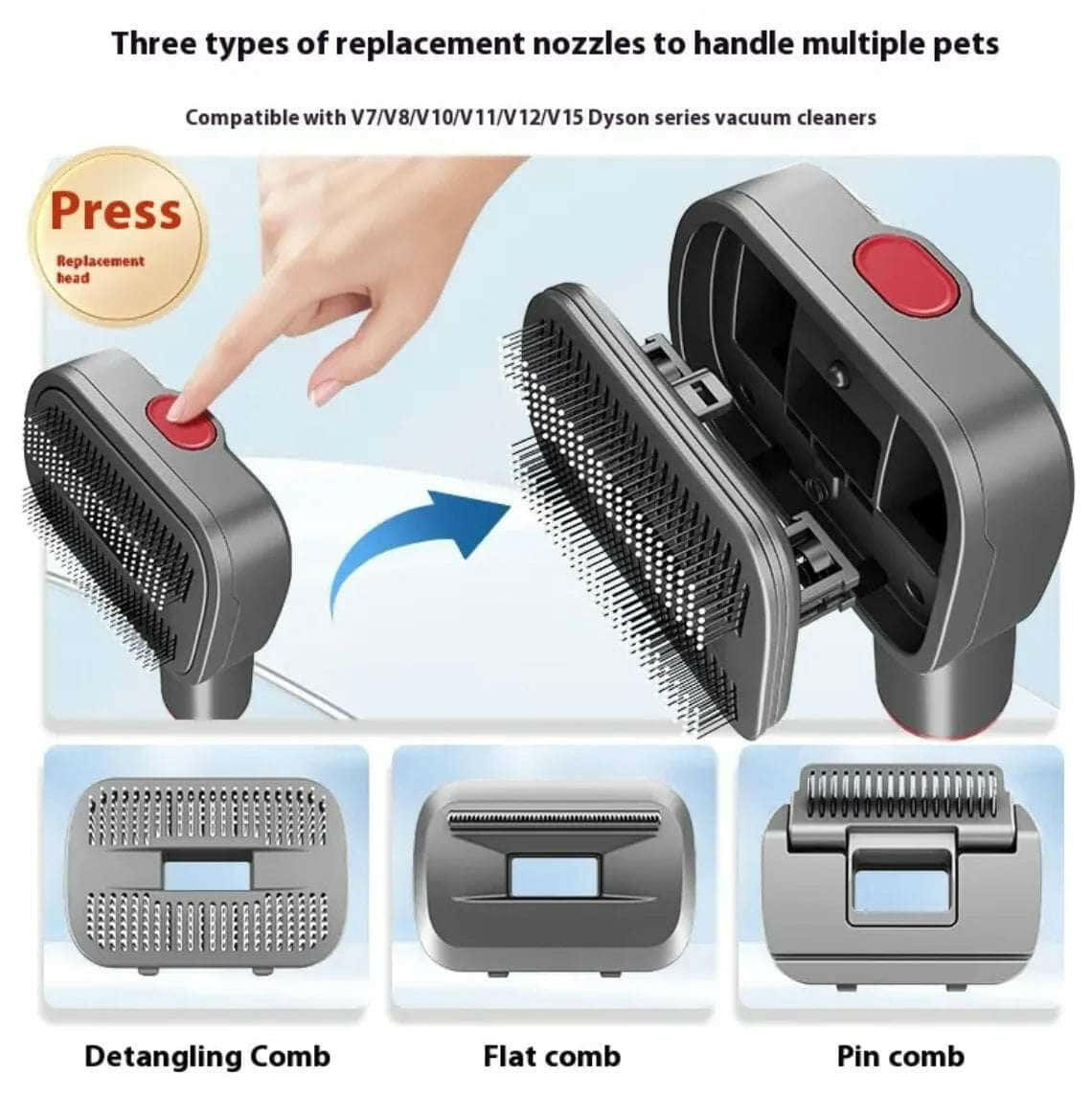 Full Series Pet Shaver Comb Suit with Hair Suction Head for Dogs and Cats.
