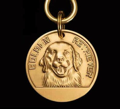 Gold Dog tag.