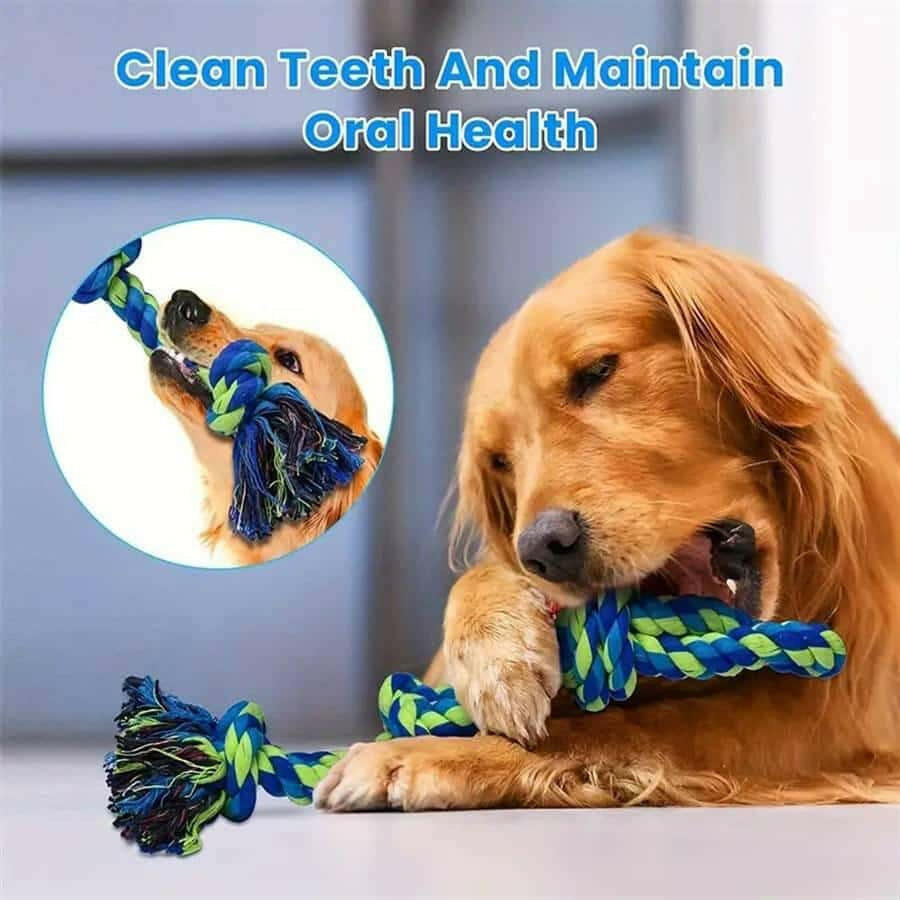 Heavy-Duty Rope Knot Dog Toys.