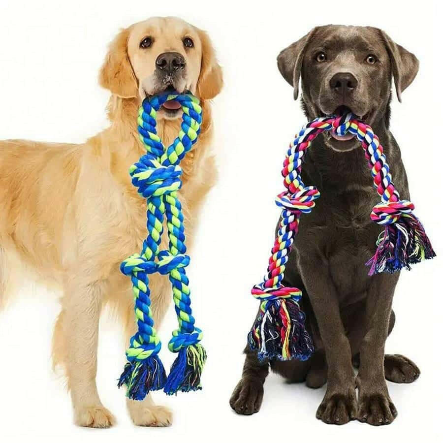 Heavy-Duty Rope Knot Dog Toys.