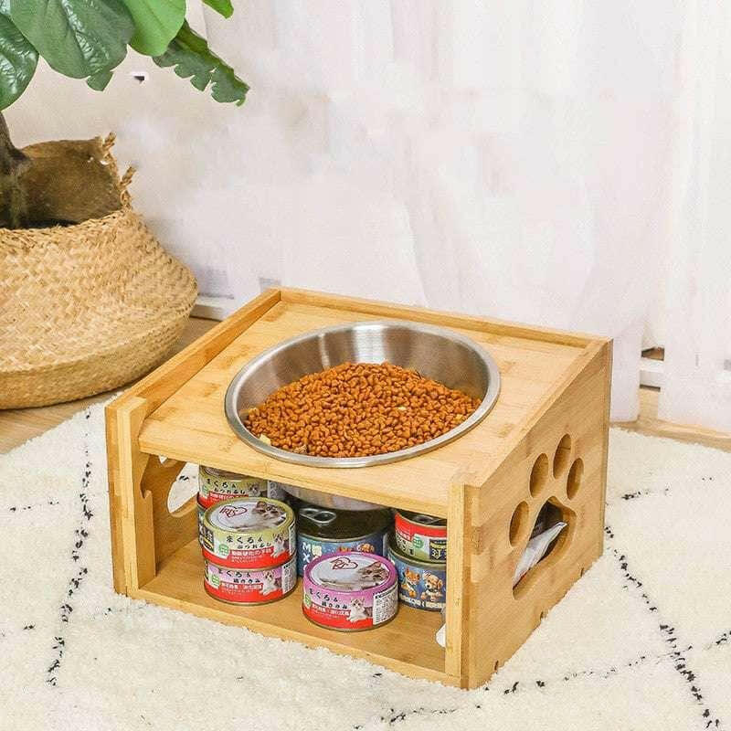 Large dog dog food bowl double bowl.