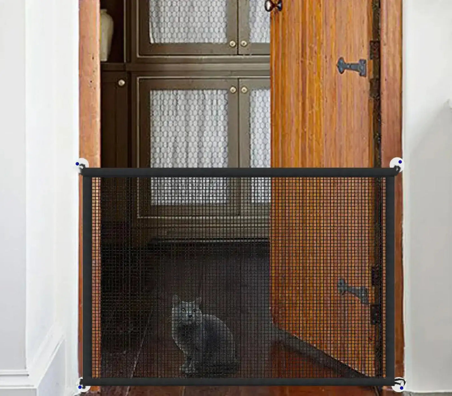 Magic Pet Gate – Portable Mesh Dog & Cat Barrier.