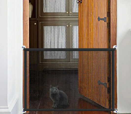 Magic Pet Gate – Portable Mesh Dog & Cat Barrier.