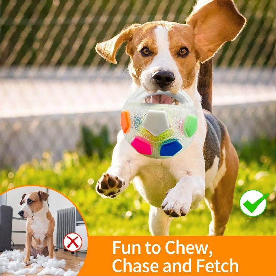 New Football Tennis Ball Shaped Pet Dog Toys, Durable Teething Relief To Accompany Outdoor Training Squeak Toys - Skippy Dogs