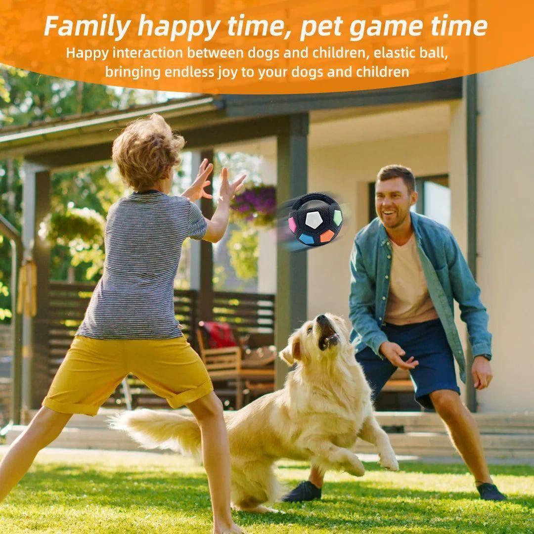 New Football Tennis Ball Shaped Pet Dog Toys, Durable Teething Relief To Accompany Outdoor Training Squeak Toys - Skippy Dogs
