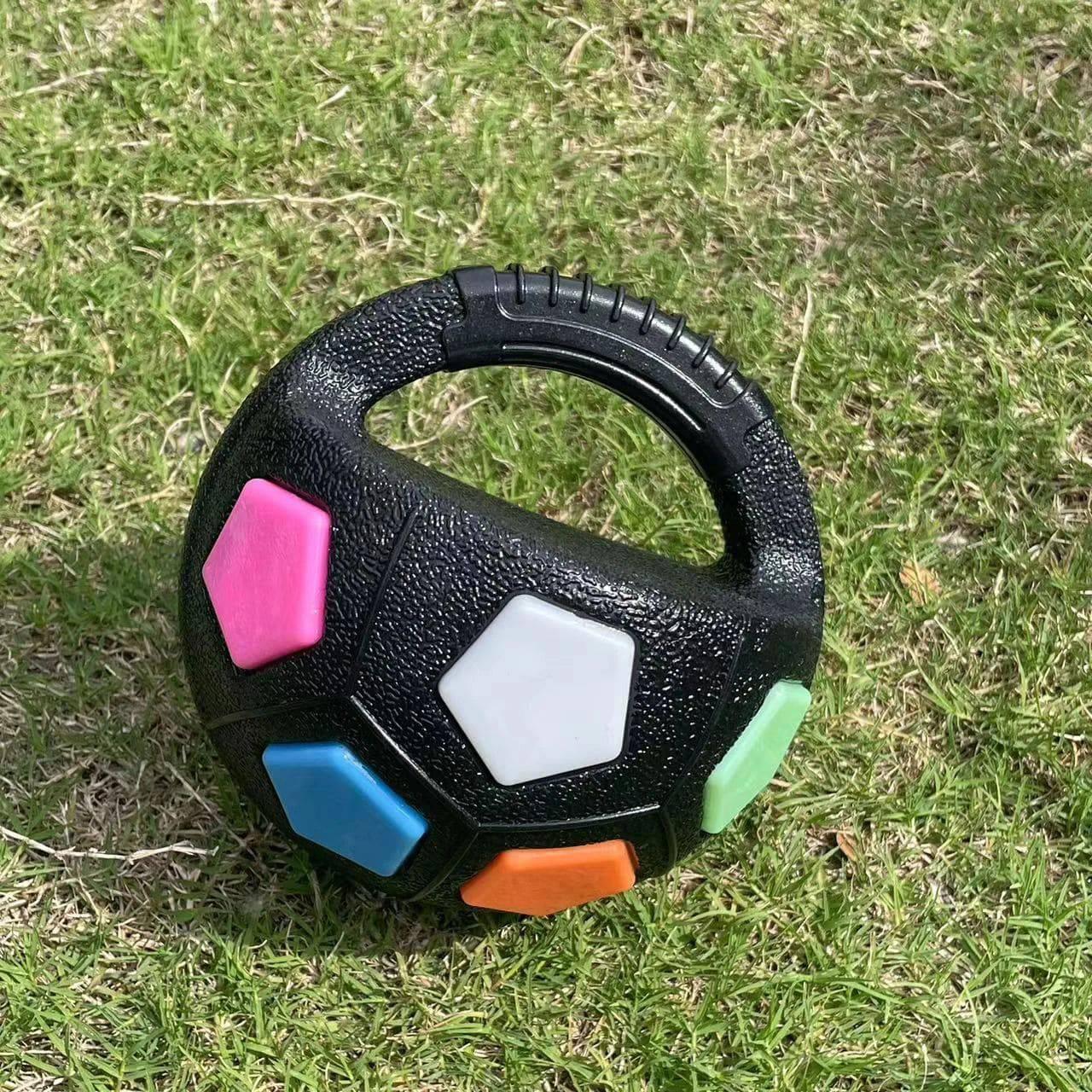 New Football Tennis Ball Shaped Pet Dog Toys, Durable Teething Relief To Accompany Outdoor Training Squeak Toys - Skippy Dogs