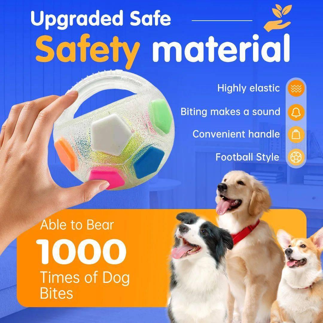 New Football Tennis Ball Shaped Pet Dog Toys, Durable Teething Relief To Accompany Outdoor Training Squeak Toys - Skippy Dogs