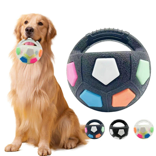 New Football Tennis Ball Shaped Pet Dog Toys, Durable Teething Relief To Accompany Outdoor Training Squeak Toys - Skippy Dogs