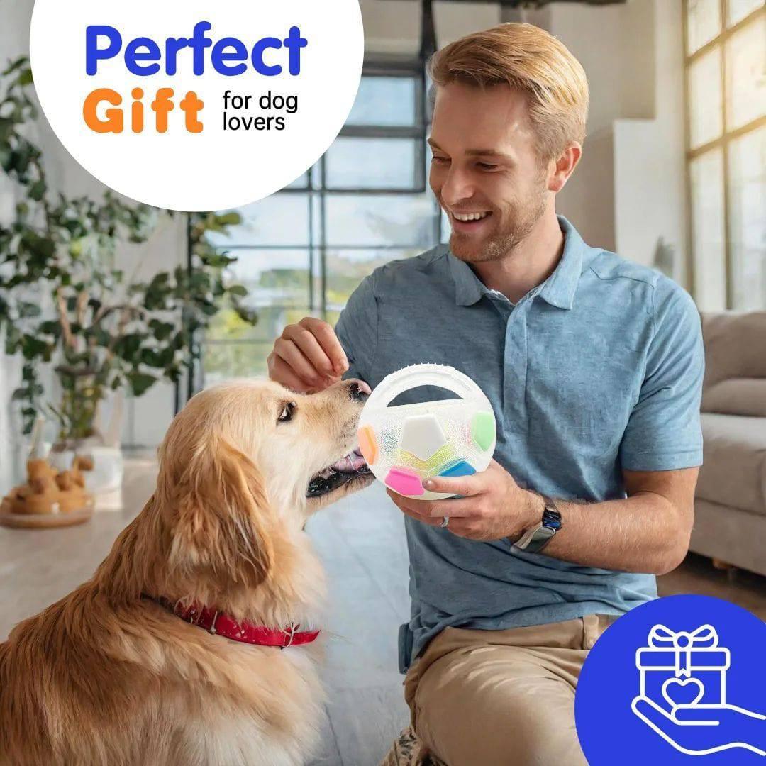 New Football Tennis Ball Shaped Pet Dog Toys, Durable Teething Relief To Accompany Outdoor Training Squeak Toys - Skippy Dogs