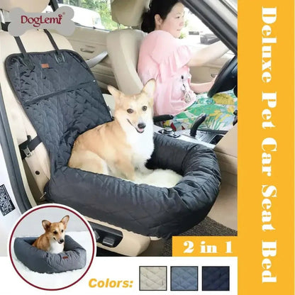New Multifunctional Pet Car Bed with Thick Cushion.
