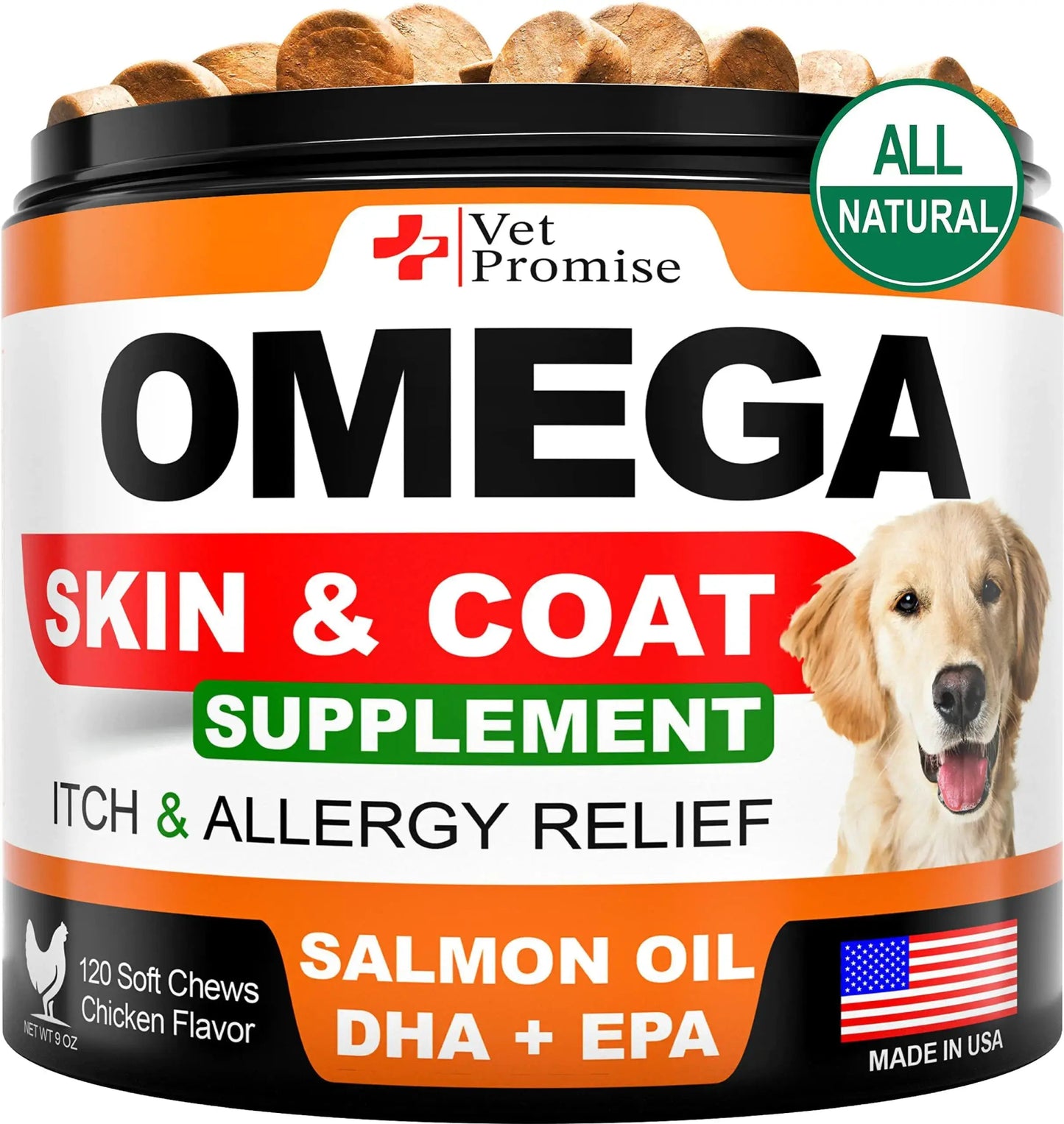 Omega 3 for Dogs Dog Skin and Coat Supplement Fish Oil.