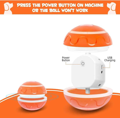 Peppy Pet Ball for Dogs, Interactive Dog Toy Durable Automatic Rolling Ball with Led Flash Lights for Small Medium Dogs Breed, Wicked Ball with Motion Activat Bpa - Free USB Rechargeable - Skippy Dogs