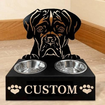 Personalized Dog Food Bowl Rack - Skippy Dogs