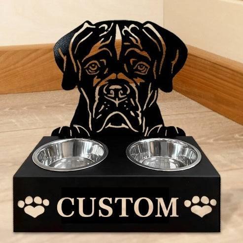 Personalized Dog Food Bowl Rack - Skippy Dogs