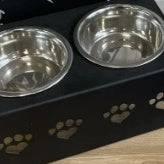 Personalized Dog Food Bowl Rack - Skippy Dogs
