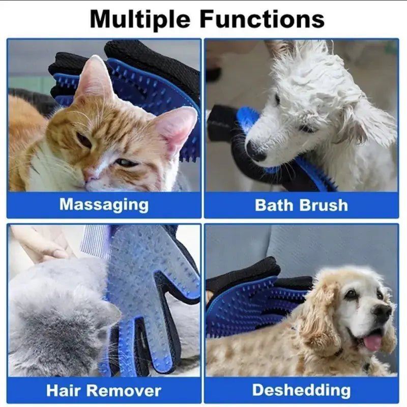 Pet Grooming Gloves for Dogs and Cats Cleaning Supplies.