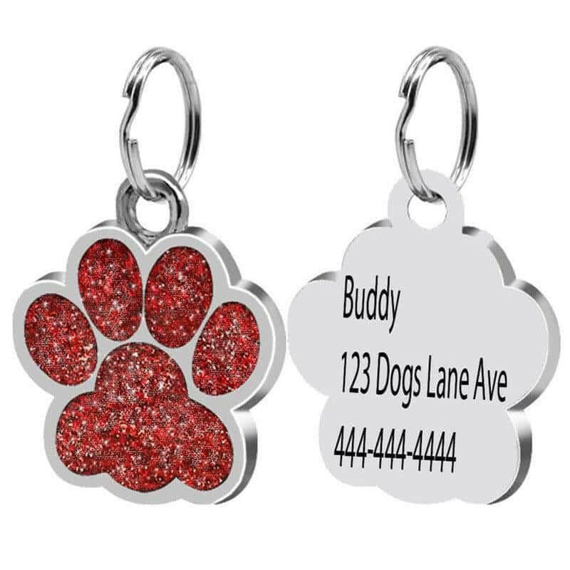 Pet Lover Gift Custom Dog Tag Personalized Flash.