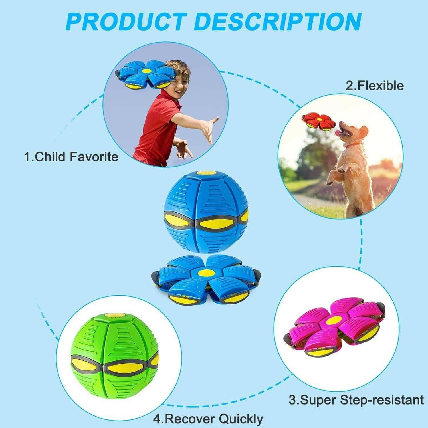 Pet Toy Flying Saucer Ball For Dogs.