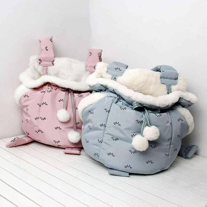 Pets Carrier Backpack Outdoor and Travel Use in Winter.