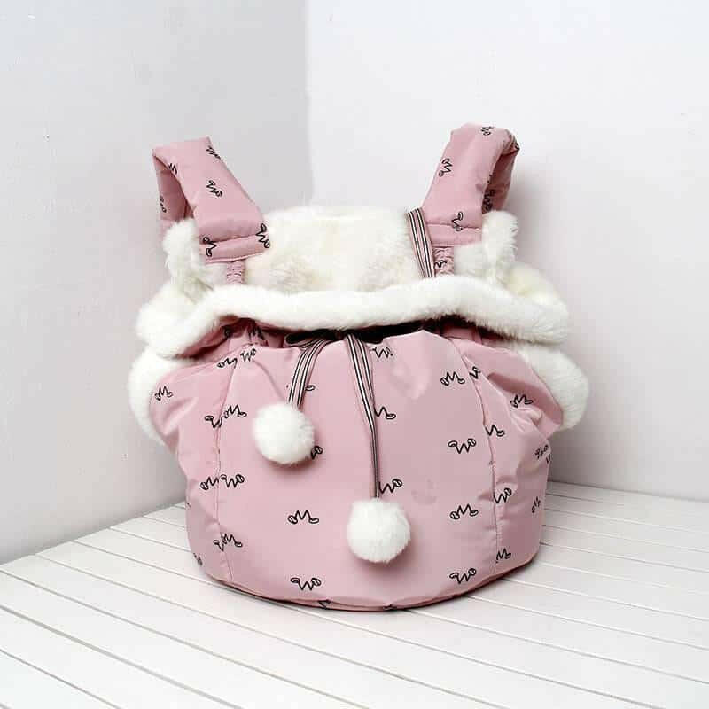 Pets Carrier Backpack Outdoor and Travel Use in Winter.