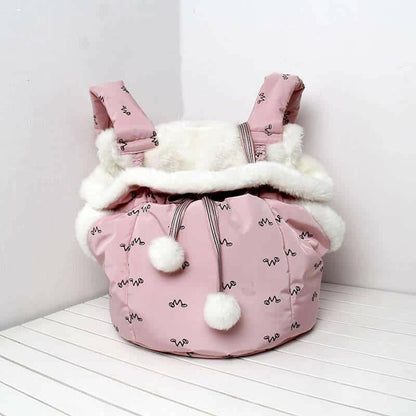 Pets Carrier Backpack Outdoor and Travel Use in Winter.
