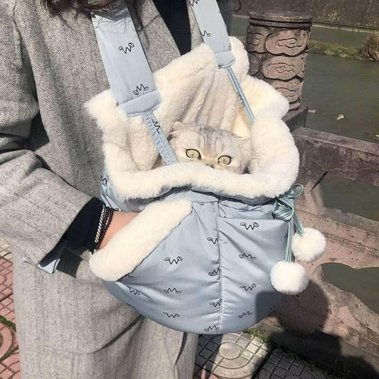 Pets Carrier Backpack Outdoor and Travel Use in Winter.