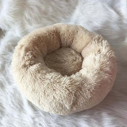 Plush Round Dog Bed.
