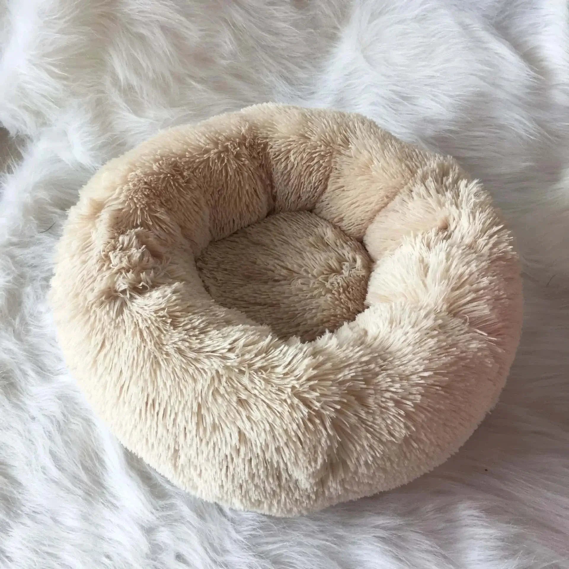 Plush Round Dog Bed - Skippy Dogs