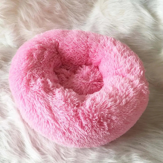Plush Round Dog Bed.