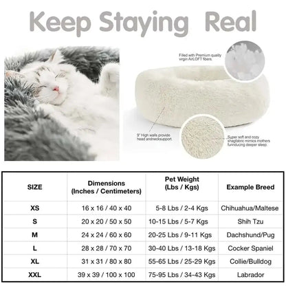 Plush Round Dog Bed - Skippy Dogs