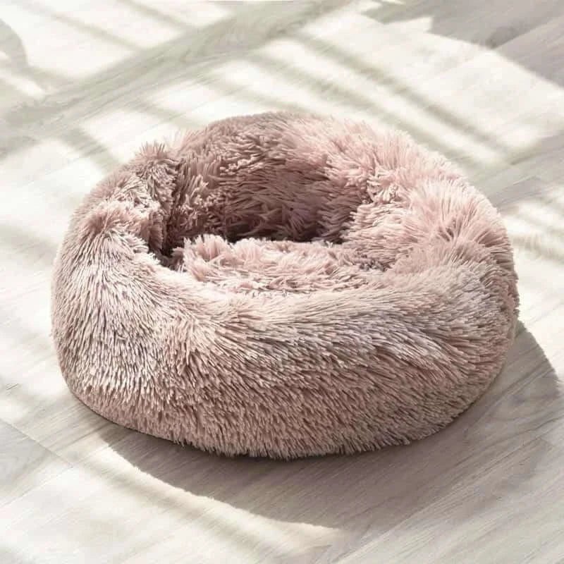 Plush Round Dog Bed.