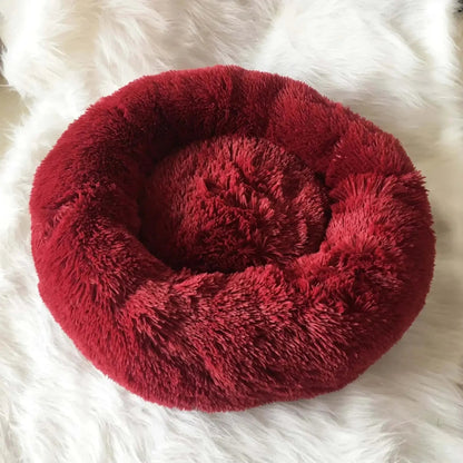 Plush Round Dog Bed.