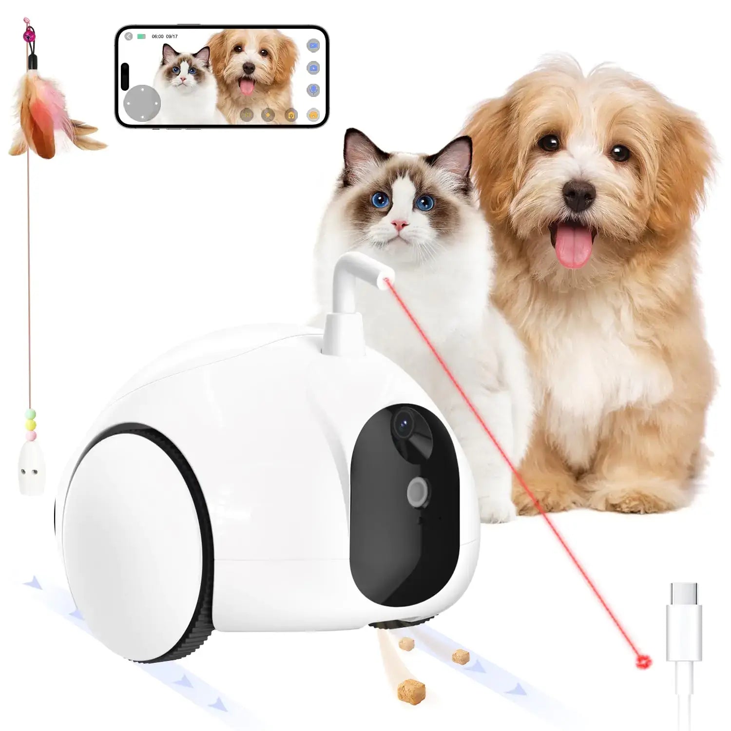 Pet Camera Moving Robot with Phone App.