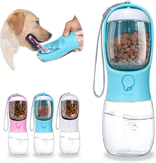 Ravel Puppy Water Bowl Dog Water Bottle With Food Container Portable Pet Dispenser Dog Stuff Accessories Items Puppy Essentials Necessities For Yorkie Chihuahua Cat Walking And Hiking - Skippy Dogs
