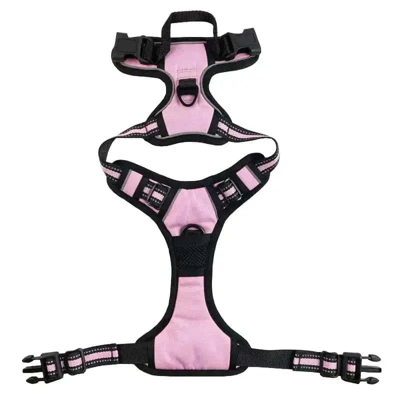 Reflective Nylon Chest and Back Harness for Dogs.