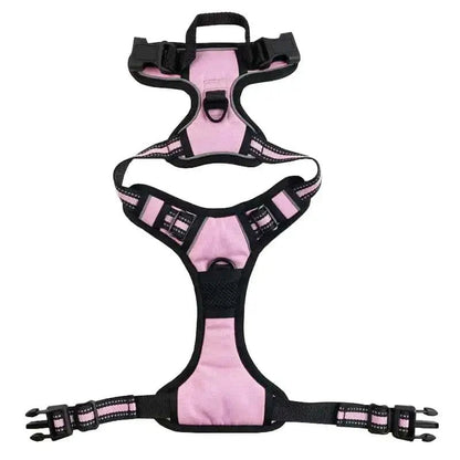 Reflective Nylon Chest and Back Harness for Dogs.