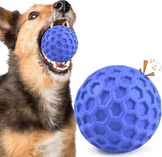 Squeaky Dog Toys For Aggressive Chewers, Indestructible Dog Balls For Aggressive Chewers, Squeaky Balls For Dogs,Interactive Dog Toys For Large Dogs,Funny Dog Squeaky Ball Heavy Duty Dog Toy - Skippy Dogs