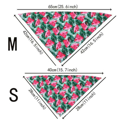 Tropical Wind Fruit Pet Drool Towel For Dogs.