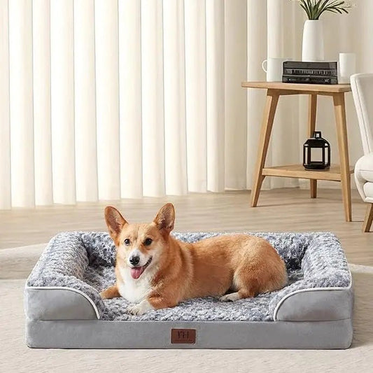 WESTERN HOME WH Dog Bed Medium Size Dog Medium Dog Bed Orthopedic Washable Dog Couch Bed Waterproof Removable Cover Dog Bed - Skippy Dogs